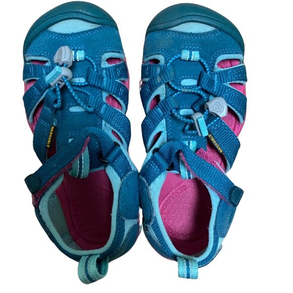 Little Kids Seacamp Size 12 Teal with Pink - Picture 1 of 5